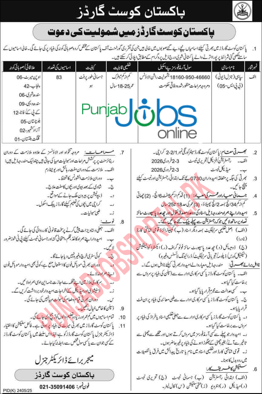 Coast Guard Jobs 2026 Advertisement