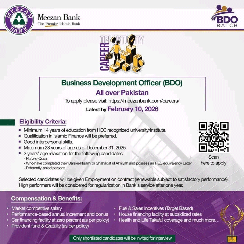 Meezan Bank Jobs 2026 Advertisement 