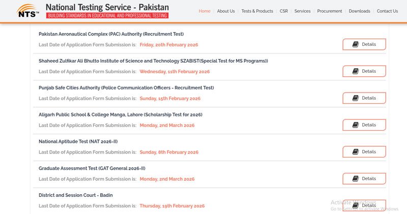 NTS Jobs 2026 Advertisement